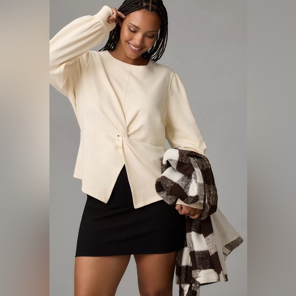 Pilcro anthropologie Twist-Front Sweatshirt 31927 - Picture 6 of 14